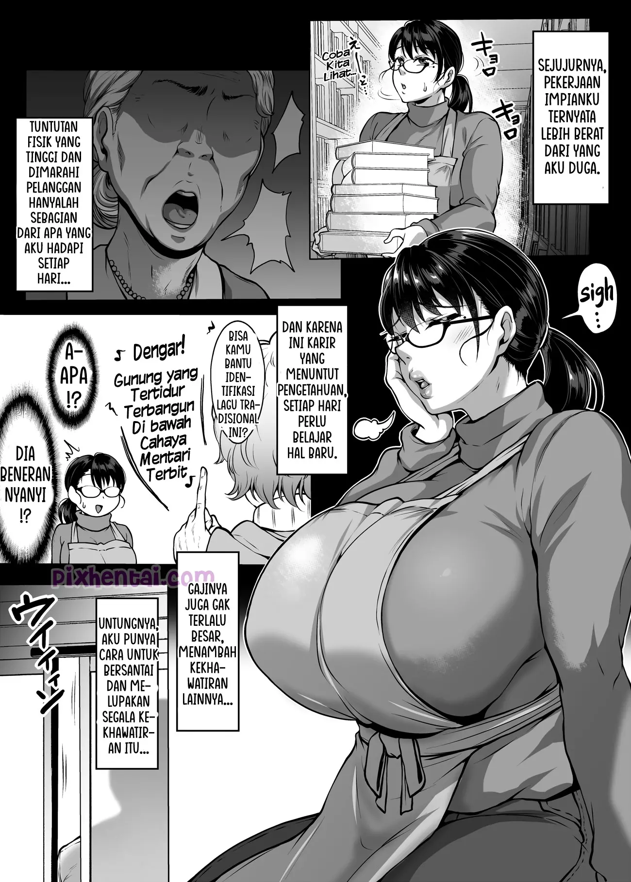 Komik hentai xxx manga sex bokep Lewd Librarian Pussy for Loan 5